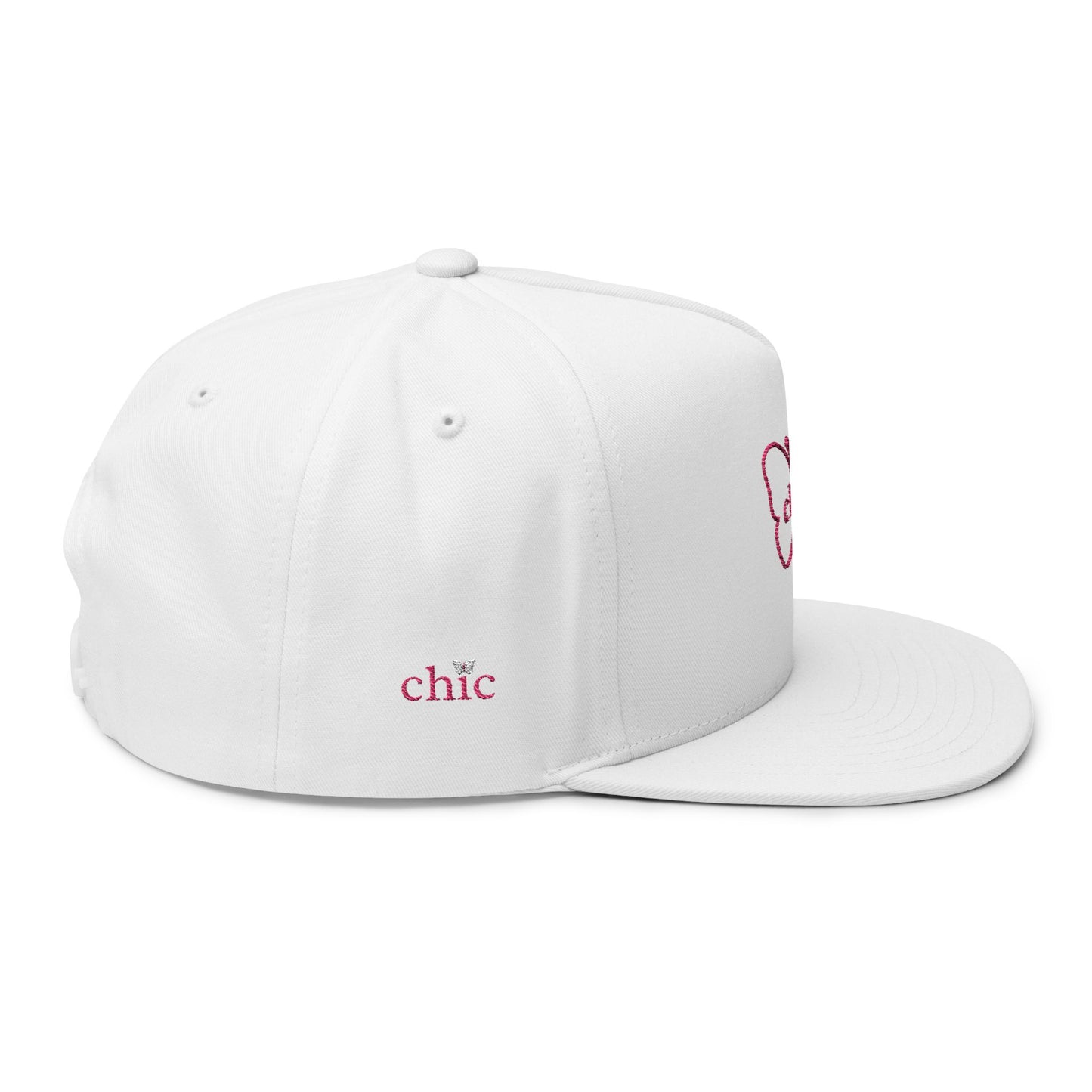 Flat Bill Chic Embroidered Cap