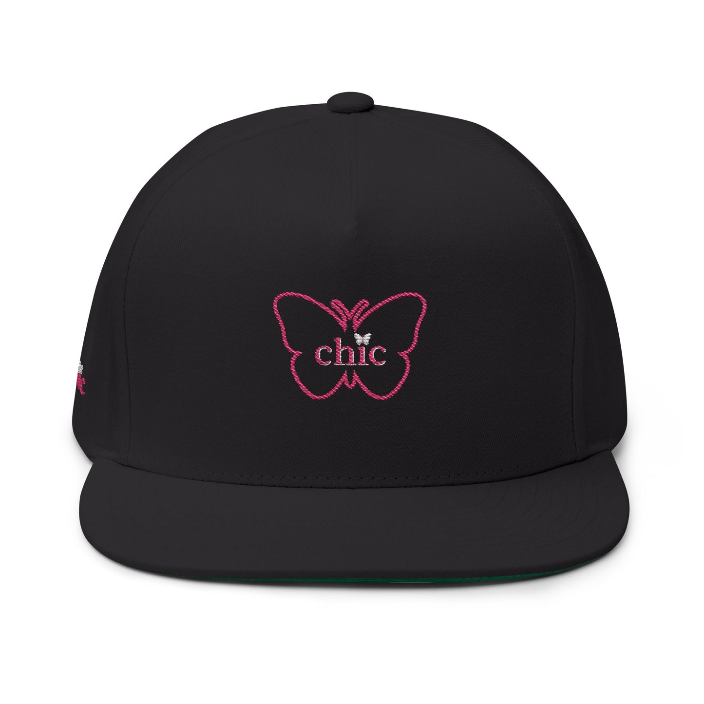 Flat Bill Chic Embroidered Cap