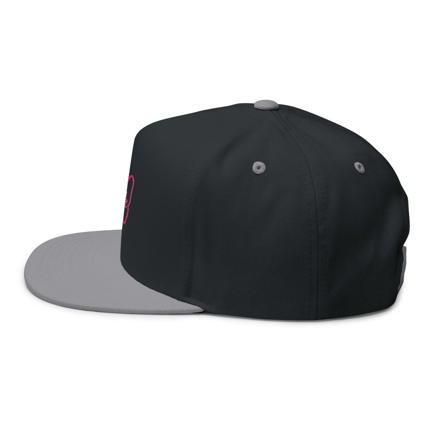 Flat Bill Chic Embroidered Cap