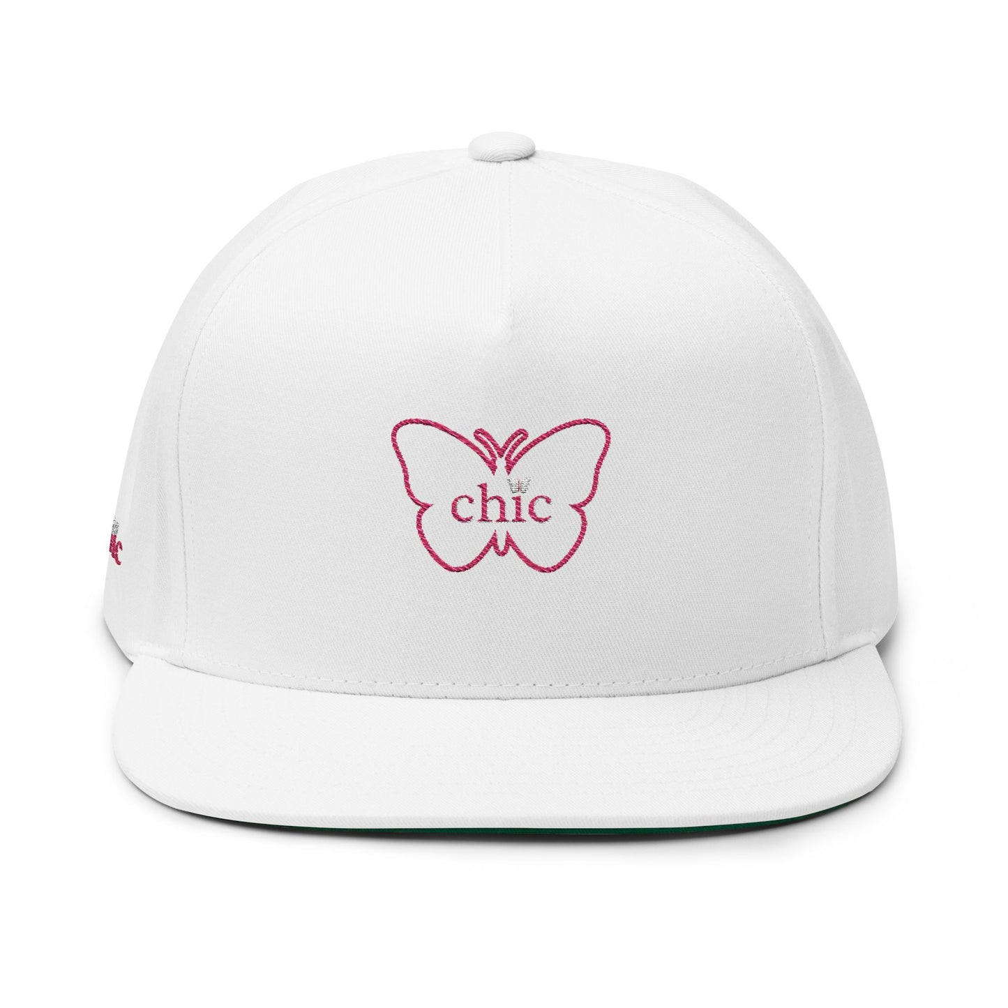Flat Bill Chic Embroidered Cap
