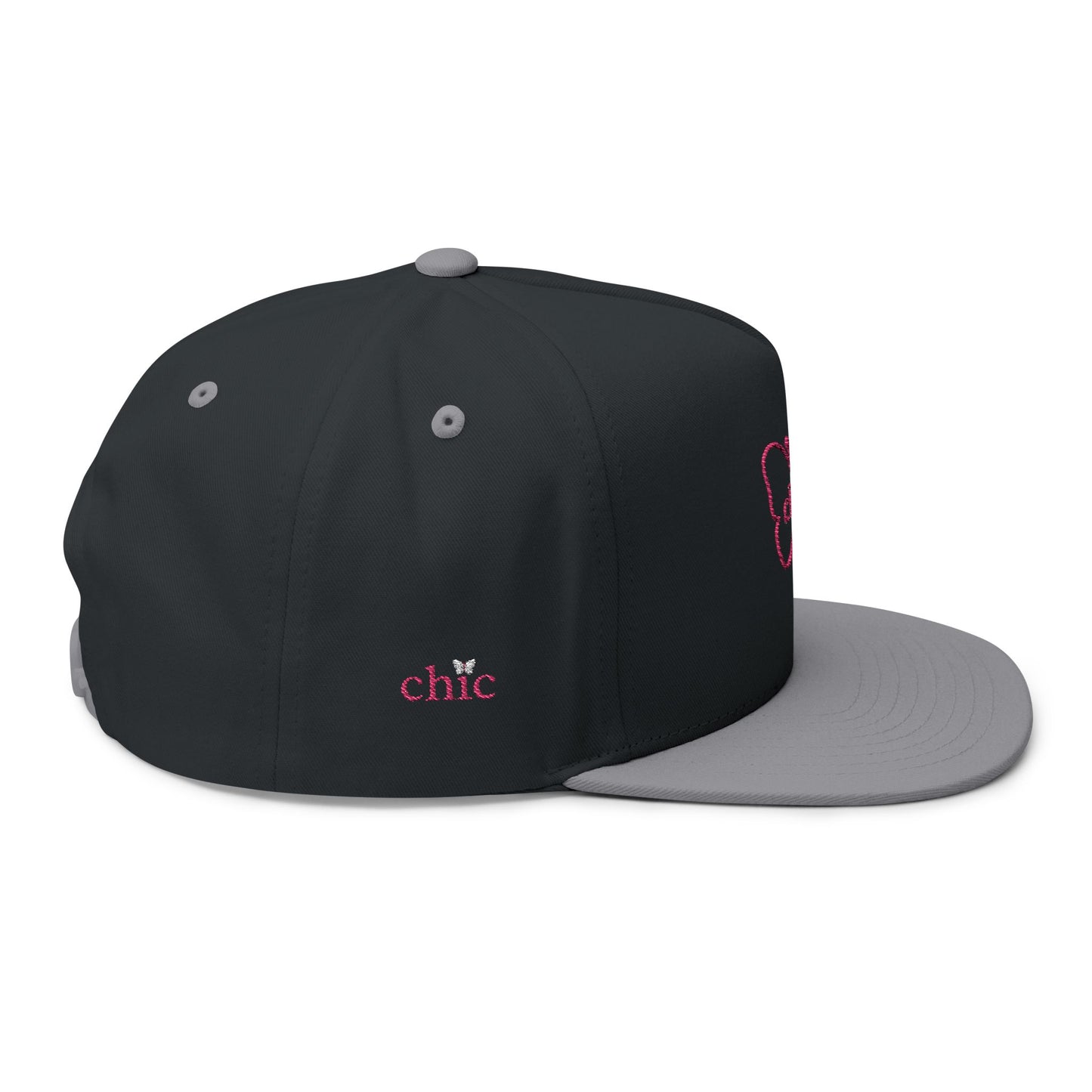 Flat Bill Chic Embroidered Cap