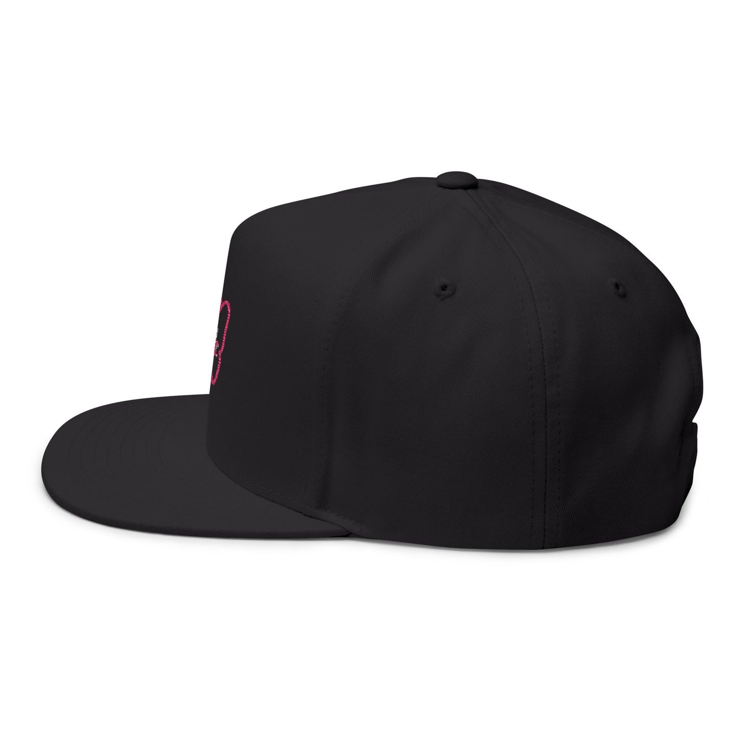 Flat Bill Chic Embroidered Cap