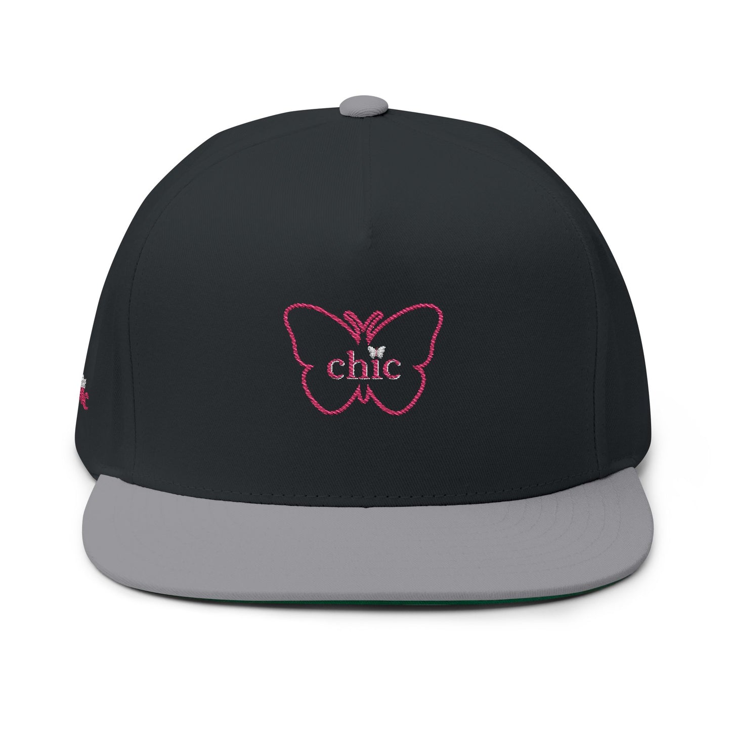 Flat Bill Chic Embroidered Cap