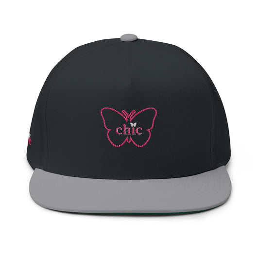 Flat Bill Chic Embroidered Cap